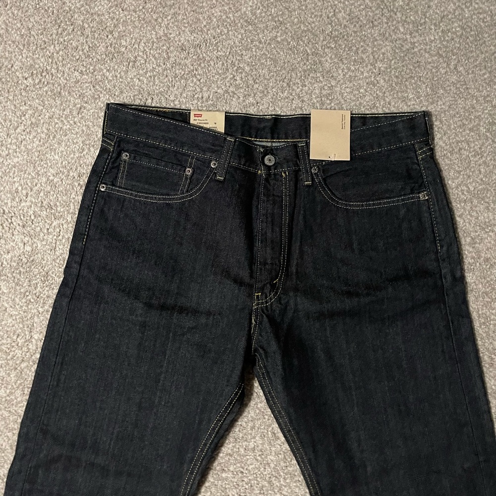 Levis 505 Mens Jeans Regular Fit Denim Bottoms Casual Pants Zipper Fly New Rinse
